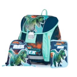 Školní set pro prvňáčka s motivem Dinosaura. Set obsahuje školní batoh Premium Light