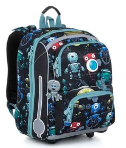 Školní aktovka s roboty Topgal BEBE 23011 pro první třídu.