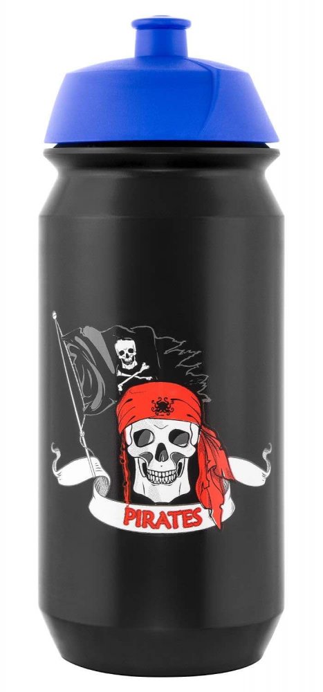Plastová láhev na pití s pirátem. • Objem láhve je 500 ml.