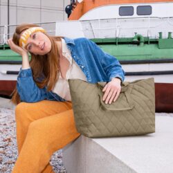Taška přes rameno Reisenthel Classic shopper XL Rhombus olive - Image 2