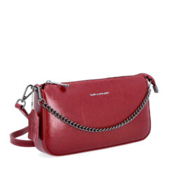 Kožená crossbody kabelka s odzdobným řetízkem