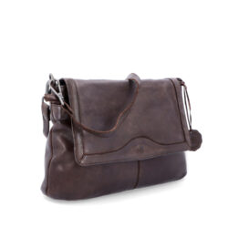 Crossbody z pravé kůže s designovou klopou