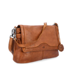 Crossbody z pravé kůže s designovou klopou