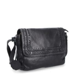Kožená crossbody s designovou perforací