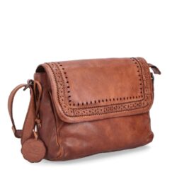 Kožená crossbody s designovou perforací