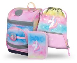 BAAGL SET 3 Zippy plus Rainbow Unicorn: aktovka