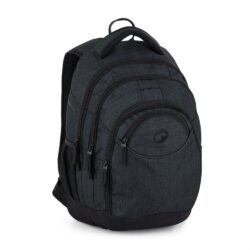 Tříkomorový prostorný studentský batoh Bagmaster Energy je pro všechny mladé slečny od 4. třídy. Má kapsu na notebook a látkový vývod na sluchátka. Díky anatomickému tvarování a příjemnému polstrování perfektně sedí na zádech. Navíc je extra lehký. Černý motiv je elegantní a jen tak se neomrzí. Proč je ENERGY 25 A ten pravý batoh pro vaši školačku Myslí na zdravá záda dětí – je anatomicky vytvarovaný a velmi lehký (váží pouze 0