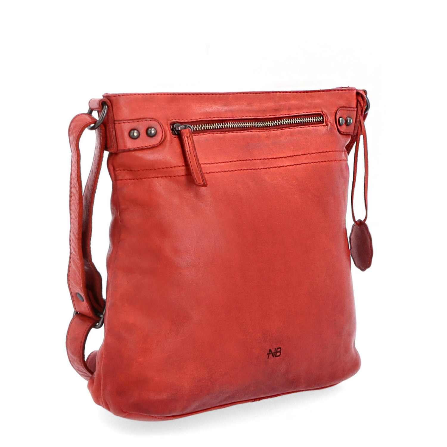 Kožená crossbody kabelka ve vintage stylu