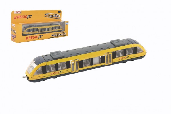 Žlutý vlak RegioJet 17 cm – hračka pro děti od 3 let