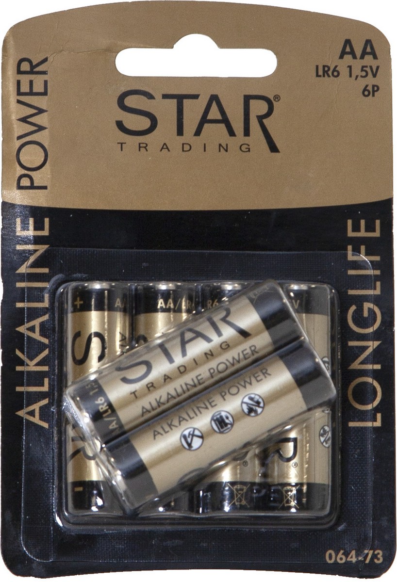 Sada 6 alkalických baterii longlife AA 1,5V Star Trading Alkaline - Obrázek 2