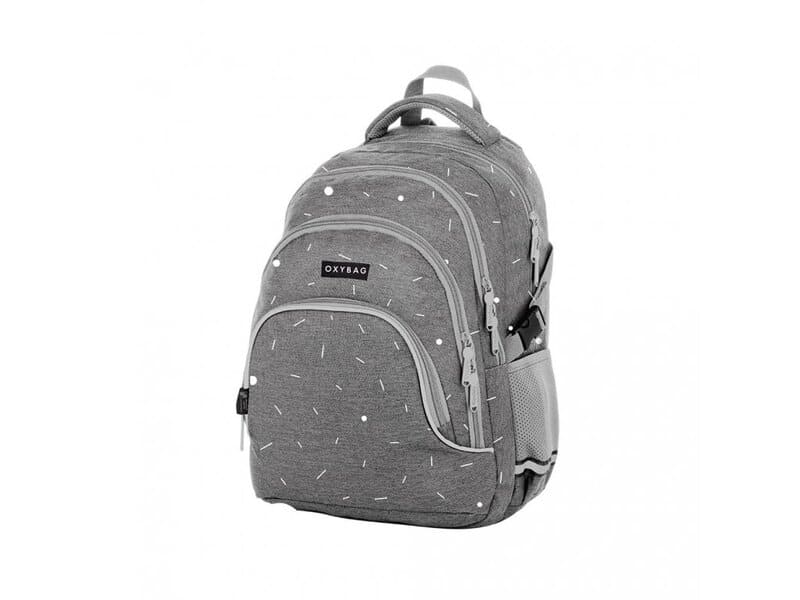 Oxybag Studentský batoh OXY SCOOLER Grey geometric - Obrázek 2