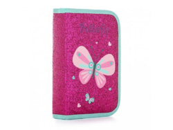 Jednopatrový penál do školy Oxybag se dvěma chlopněmi.