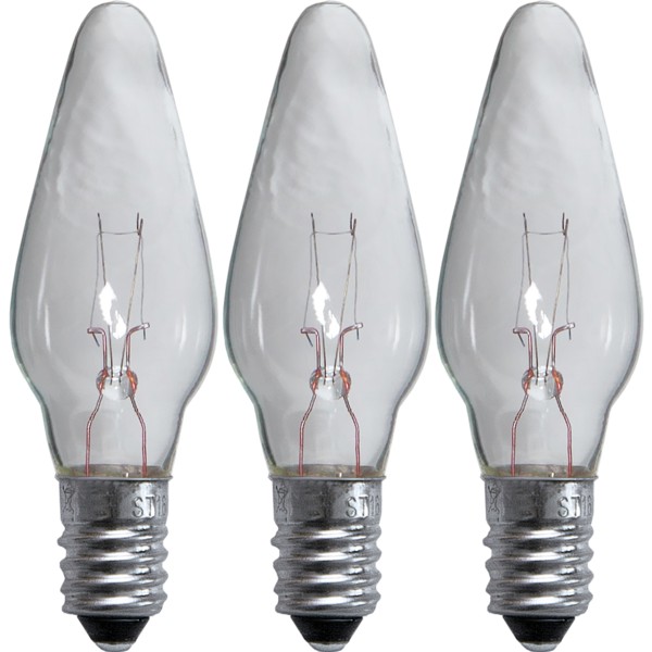 Sada 3 ks náhradní žárovky E10 55V Star Trading Spare Bulb - průhledná
