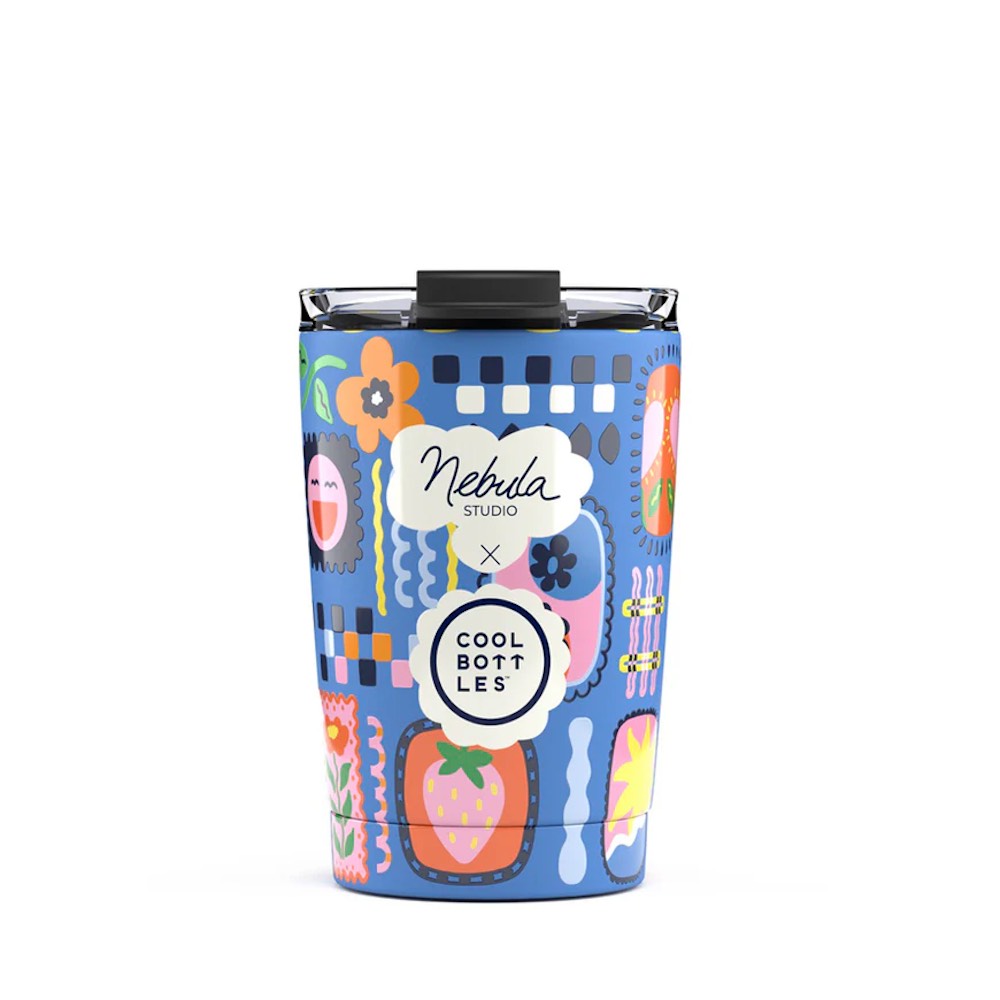 Unikátní třívrstvý nerezový termohrnek Cool Bottles Patch Zone od Studio Nébula o objemu 330 ml.