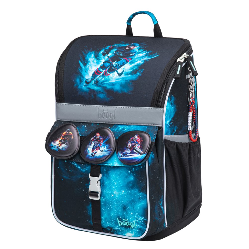 Školní aktovka Baagl Zippy Hokej je ergonomická aktovka pro děti od první třídy základní školy