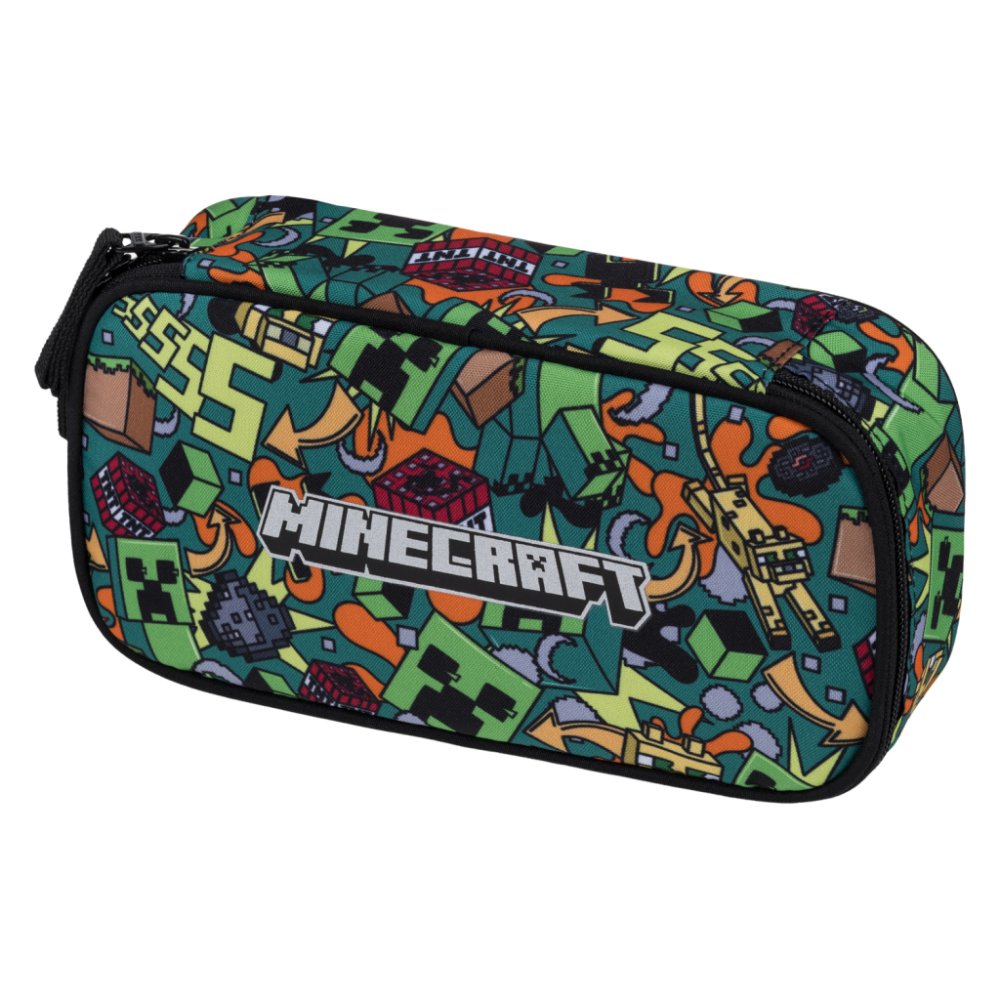 Školní penál etue Baagl Minecraft Chaos pro přehledné uložení pomůcek