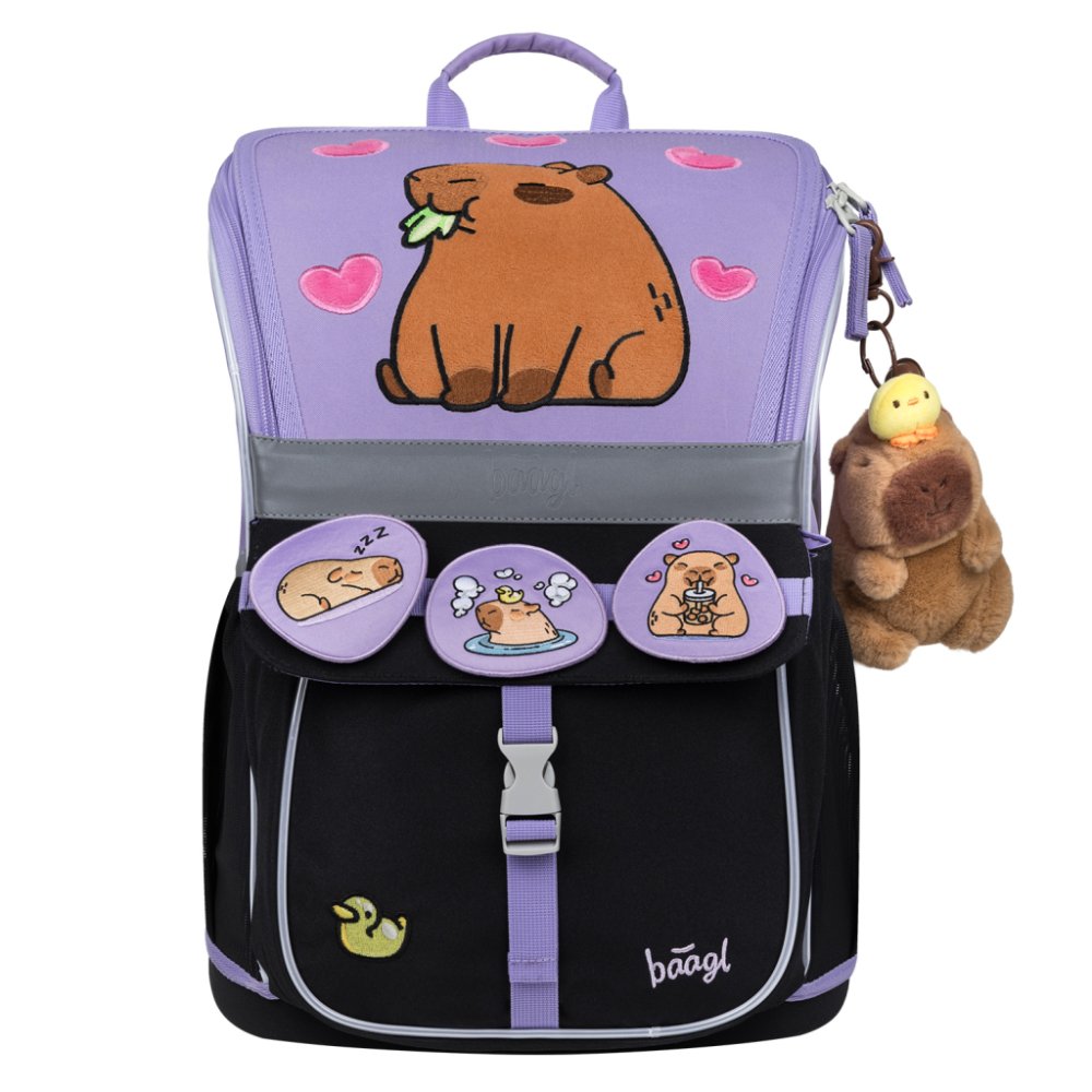 Školní aktovka Baagl Zippy Kapybara – ergonomická aktovka pro 1. třídu