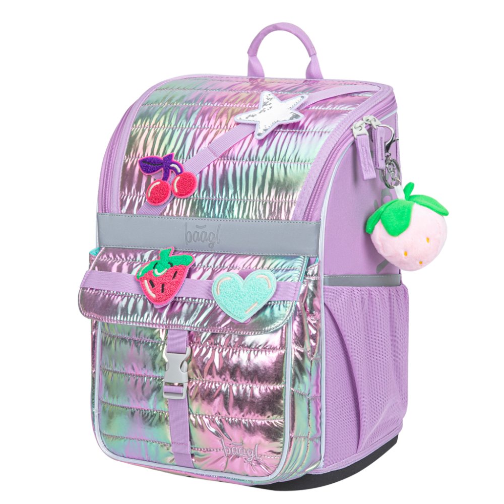 Školní aktovka Baagl Zippy Lavender je ergonomická aktovka pro děti od první třídy základní školy